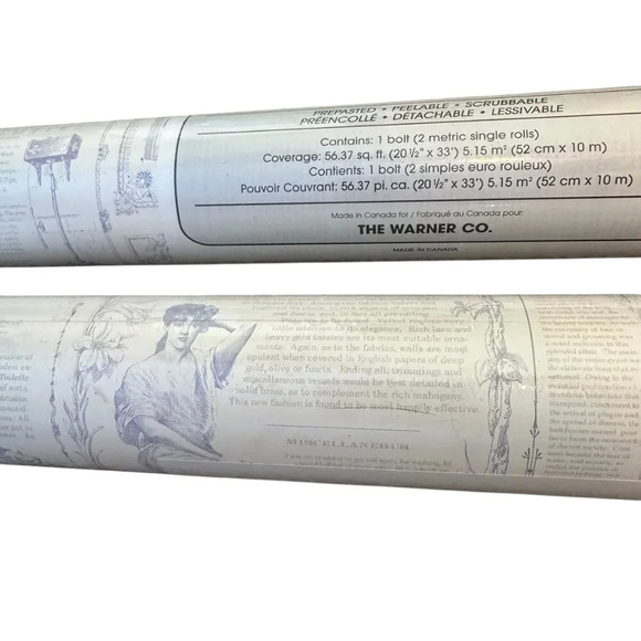 Warner House Vintage Wallpaper Two Rolls BAT1151 Victorian Ladies Home NEW NIP - Picture 8 of 10